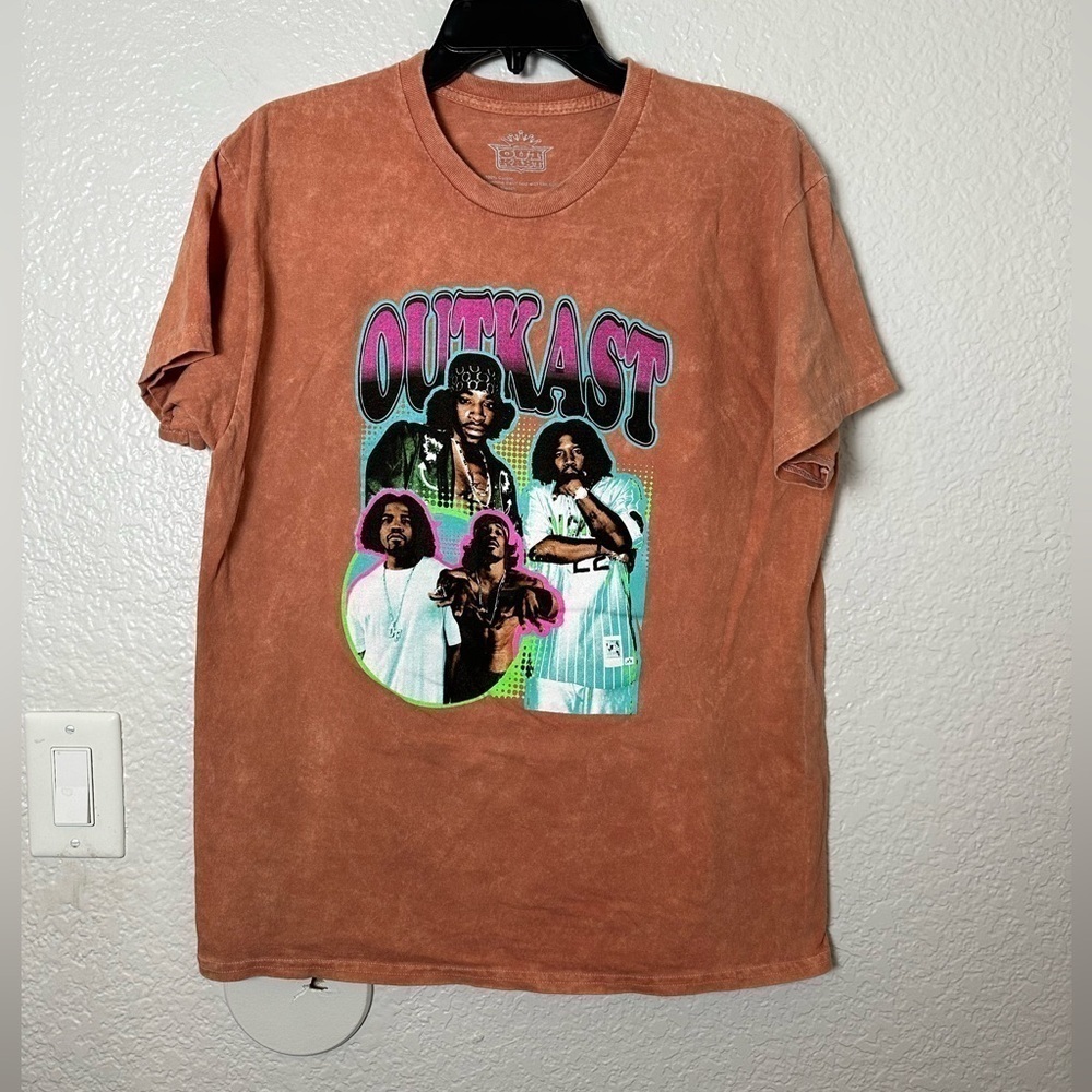 OutKast Acid Wash Vintage T-Shirt in Orange